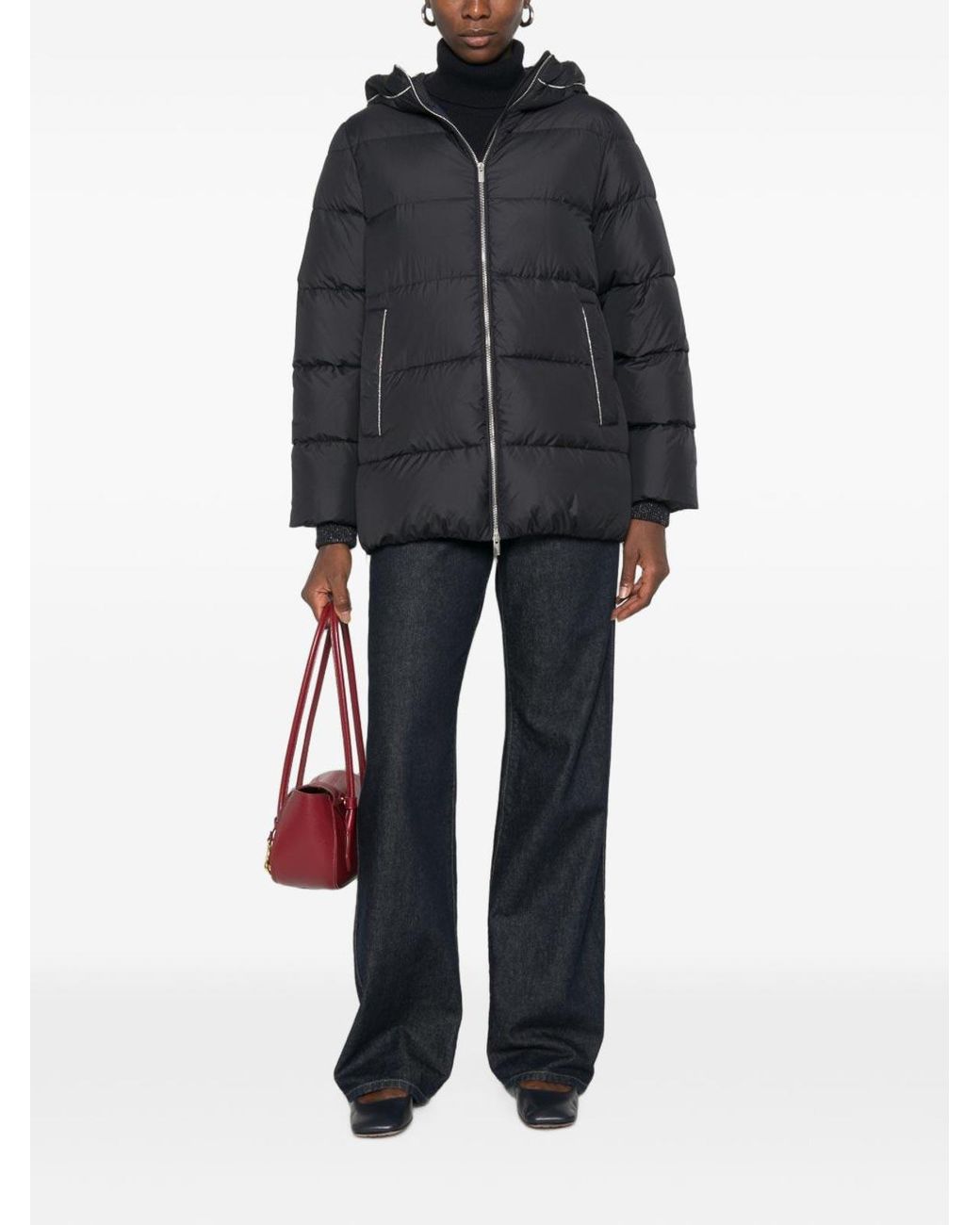 Peserico Blue Puffer Jacket