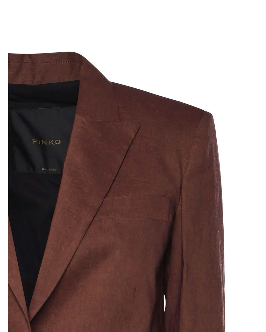 Pinko Brown Linen Blend Jacket