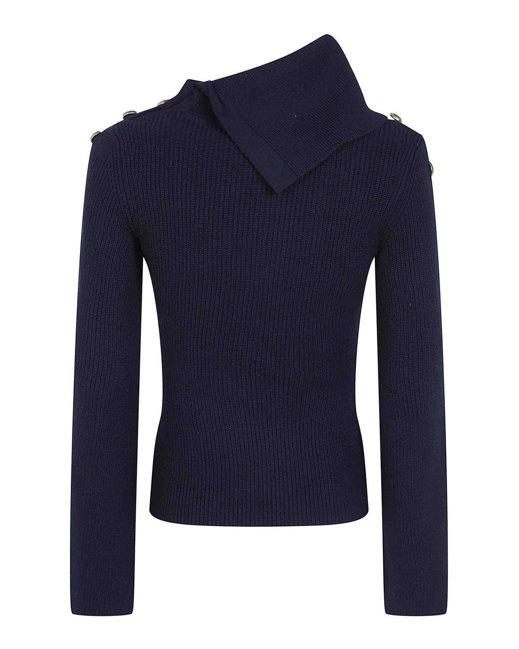 Elisabetta Franchi Blue Tricot Round Neck Sweater
