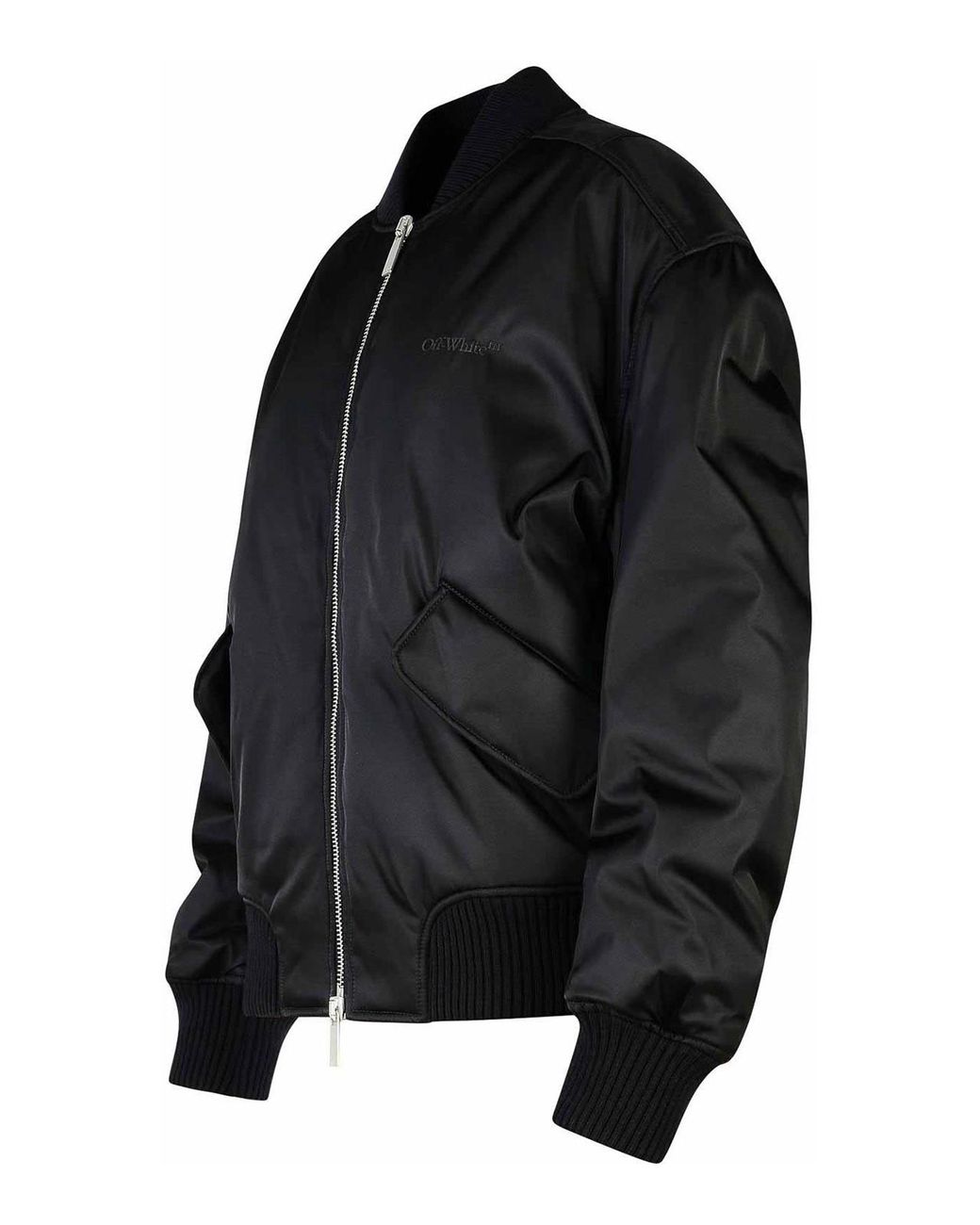 Off-White c/o Virgil Abloh Black Off- 'Ny' Polyamide Bomber Jacket
