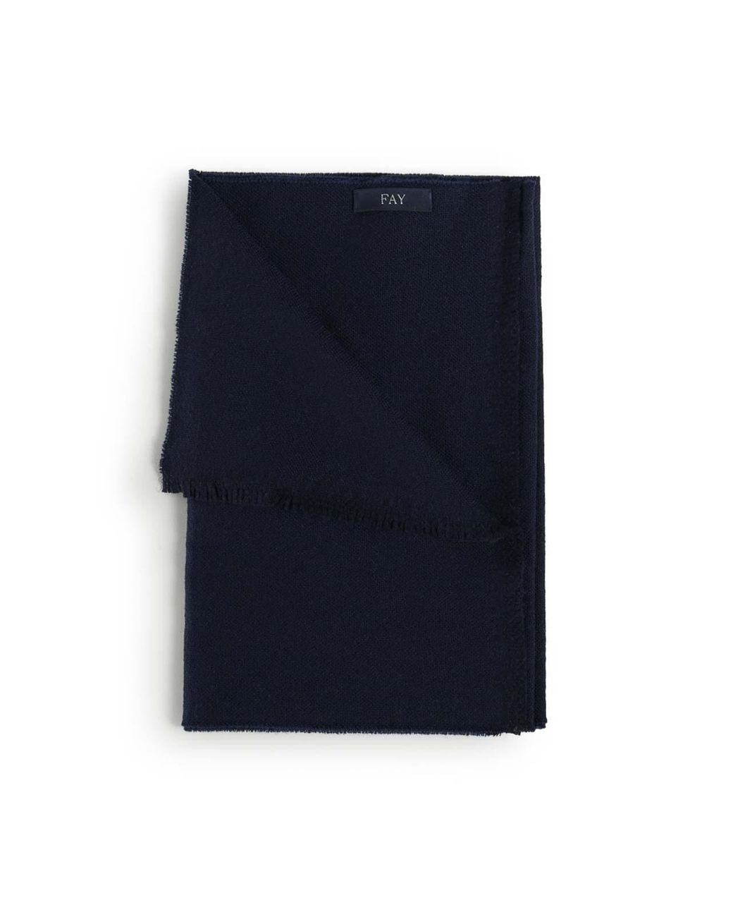 Fay Blue Wool Scarf for men