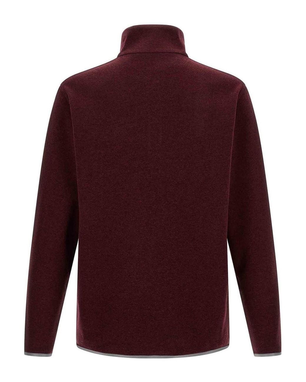 Brunello Cucinelli Red Burgundy Cashmere High-Neck Sweatshirt for men
