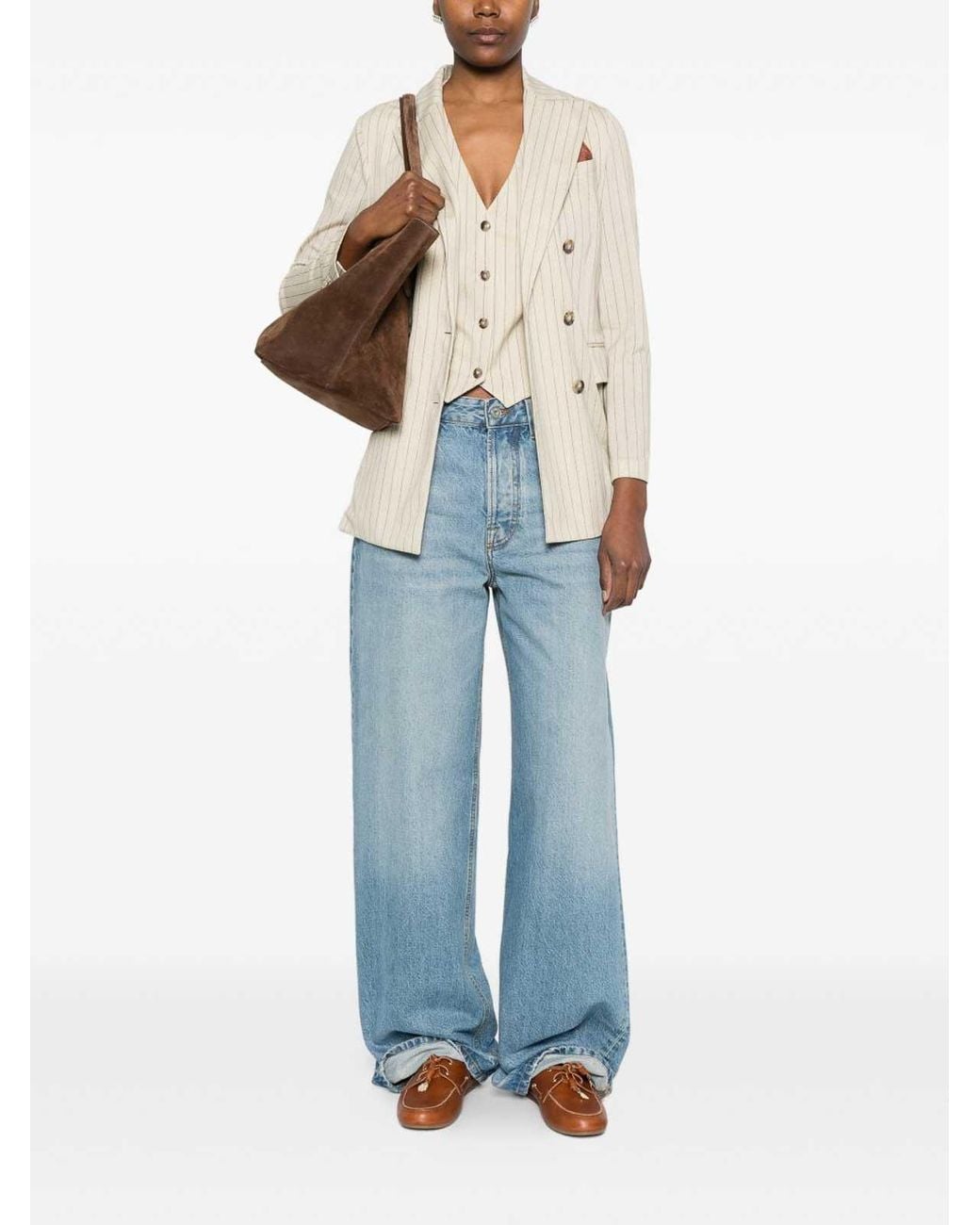 Circolo 1901 White Light Pinstripe Vest