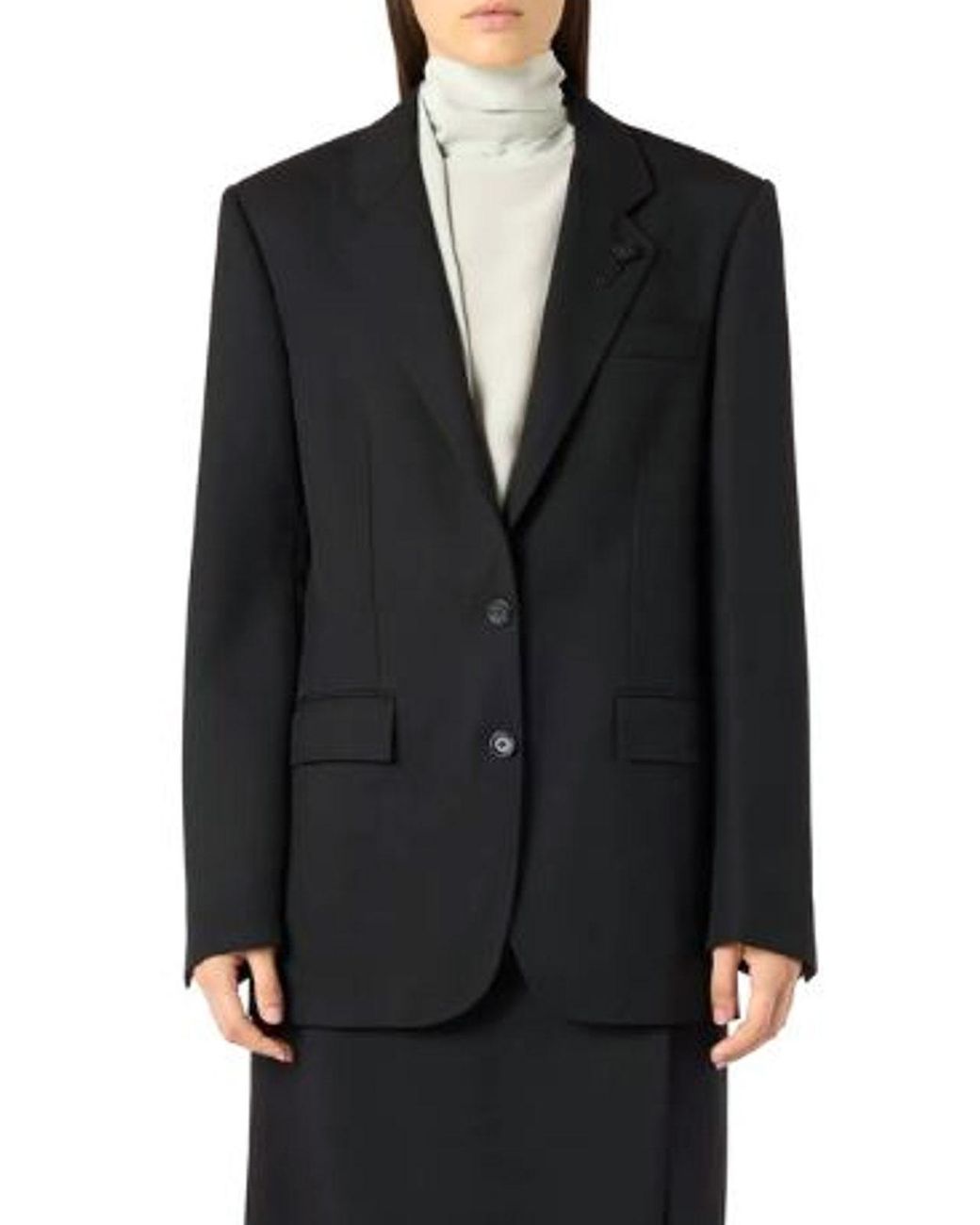 Lardini Black Oversized Jacket