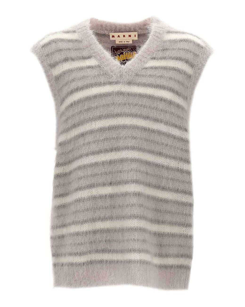 Marni Gray Fuzzy Wuzzy Vest for men