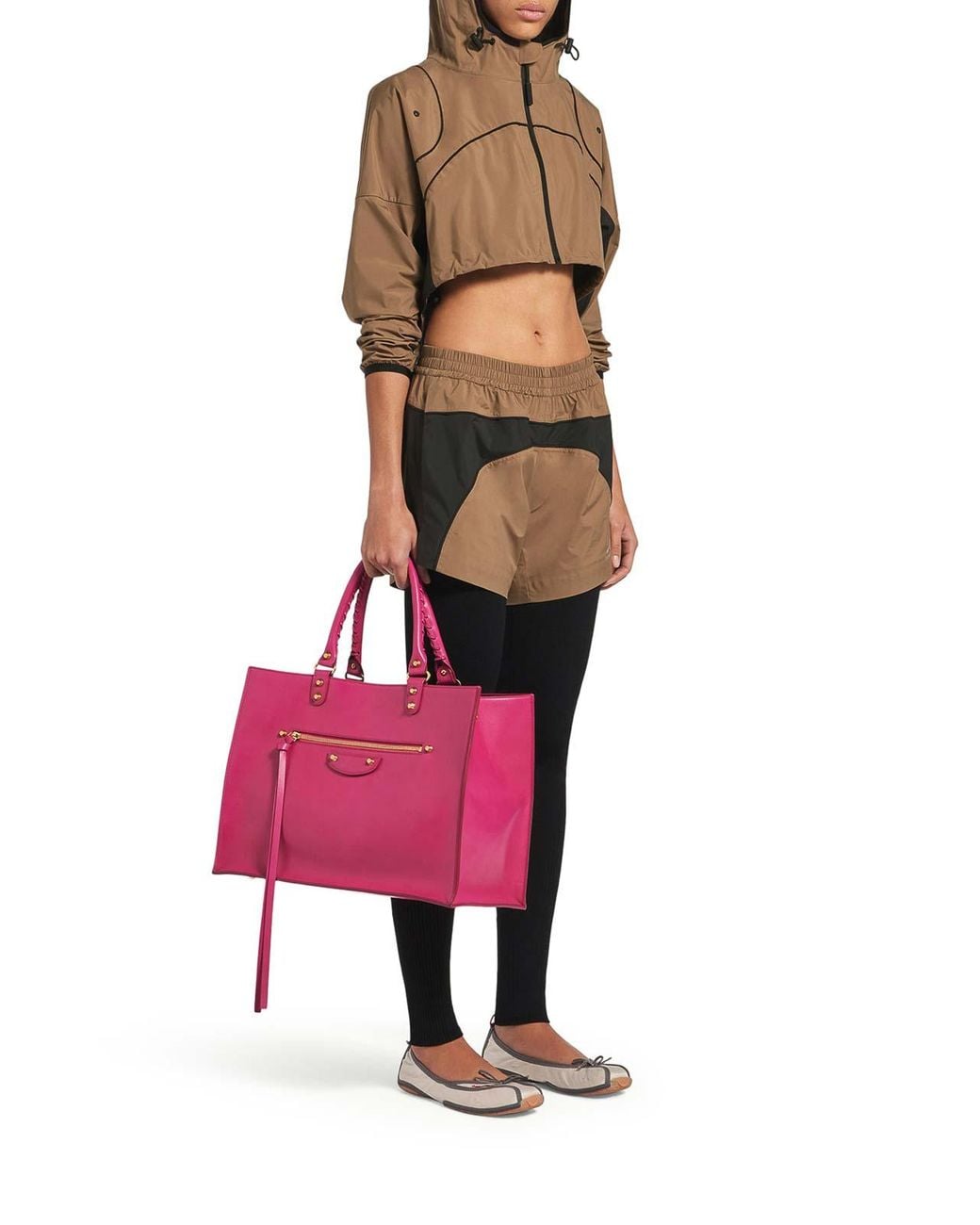 Balenciaga Natural Techwear Cropped Jacket