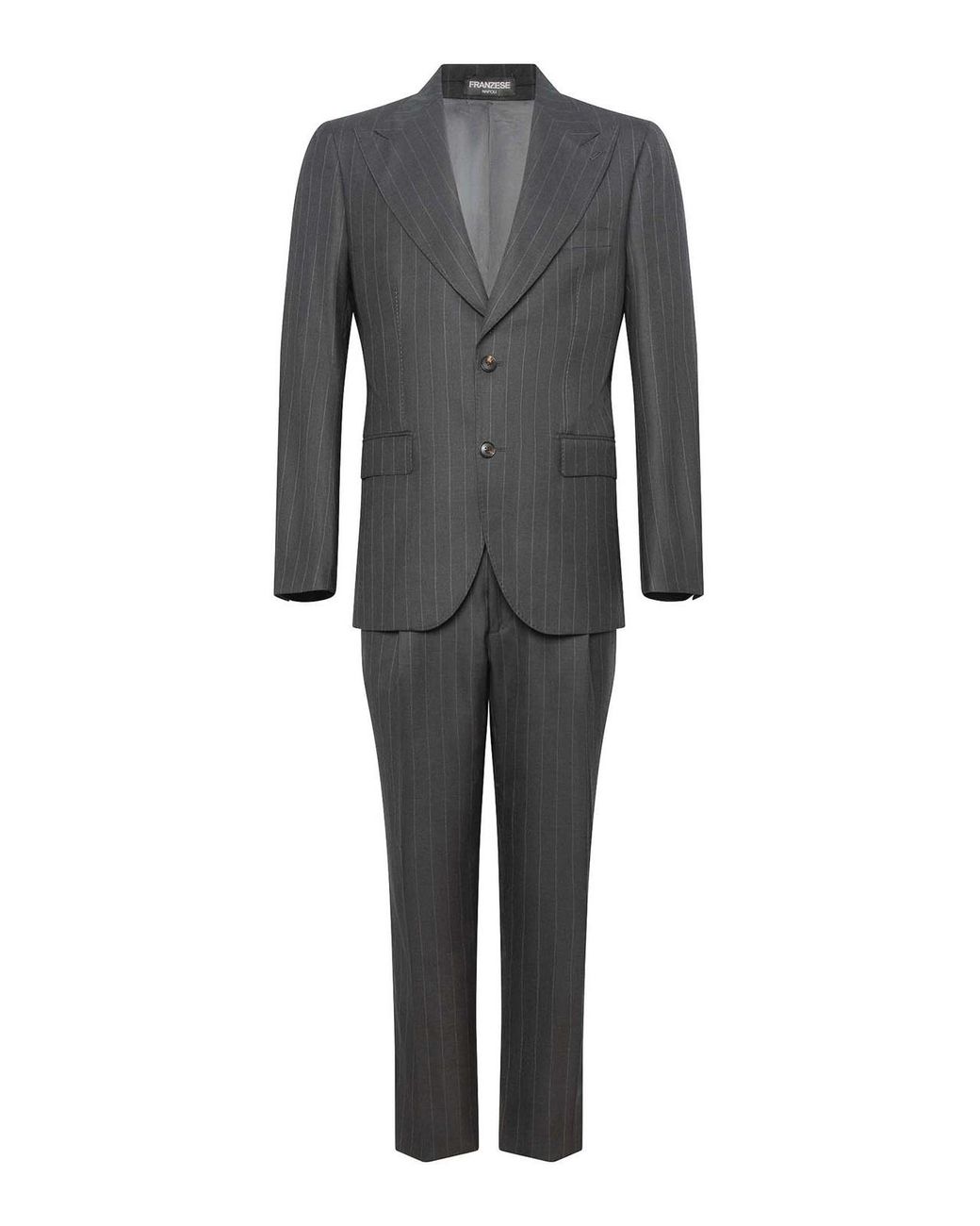 Franzese Collection Gray Single-Breasted Bugatti Suit for men