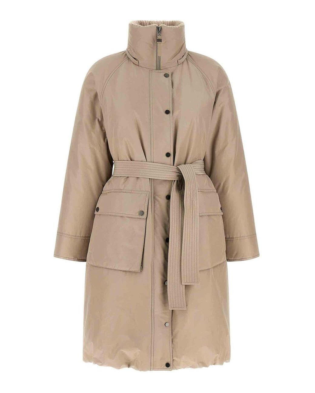 Brunello Cucinelli Natural Long Puffer Jacket