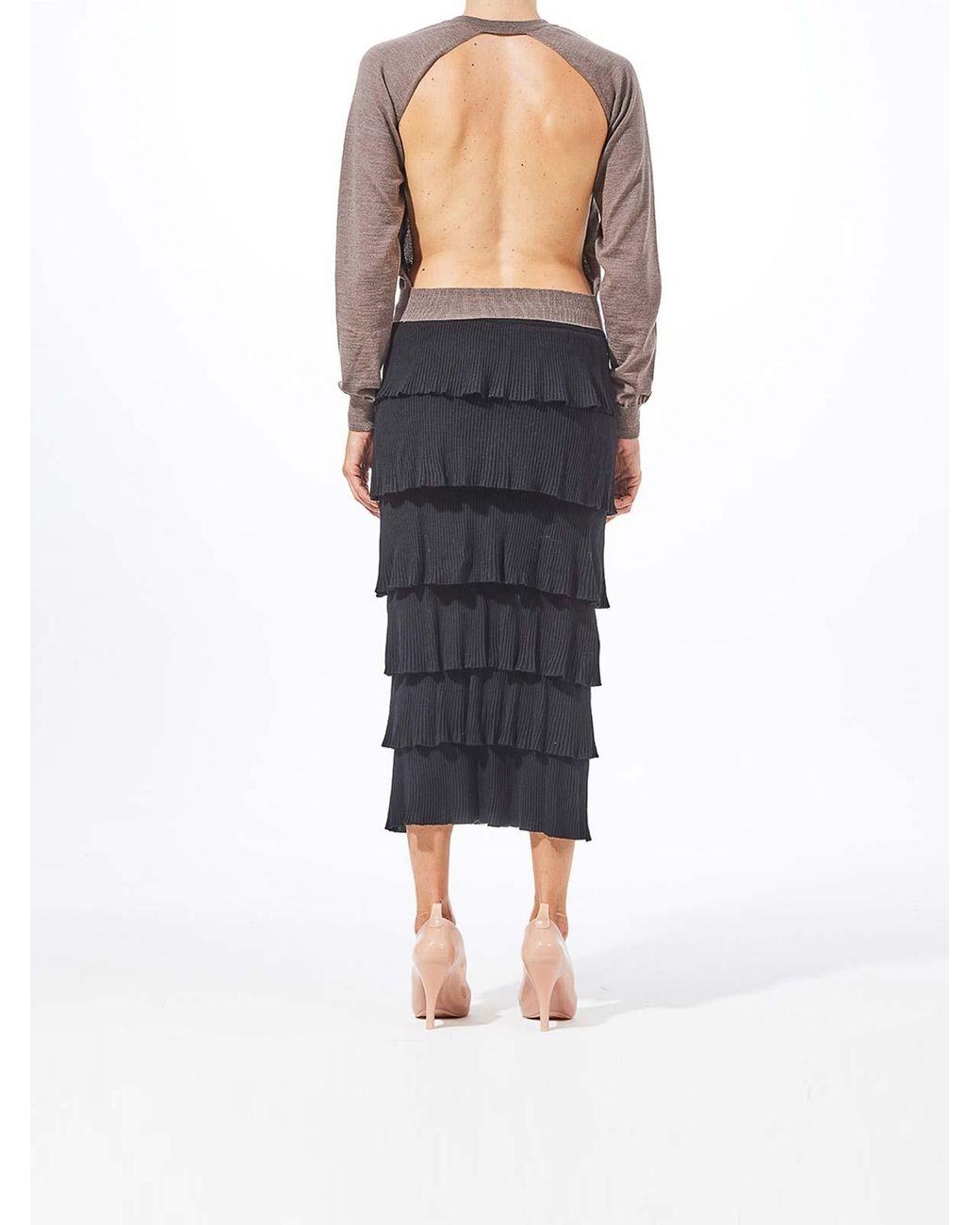 Moschino Natural Open Back Cardigan