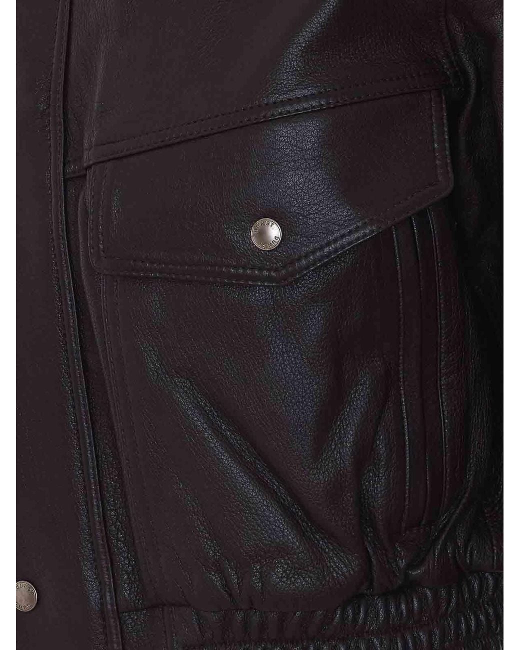 DUNST Black Leather Jacket for men