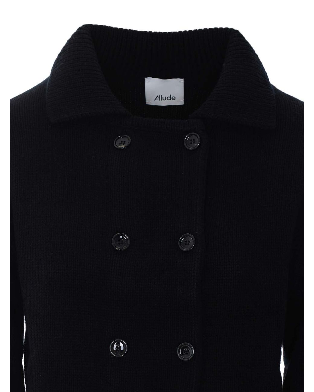 Allude Blue Knitted Double Breasted Cardigan