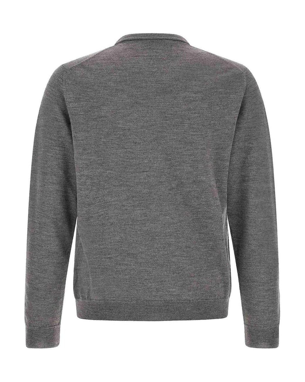 Suéter Cuello Redondo Zanone de hombre de color Gray