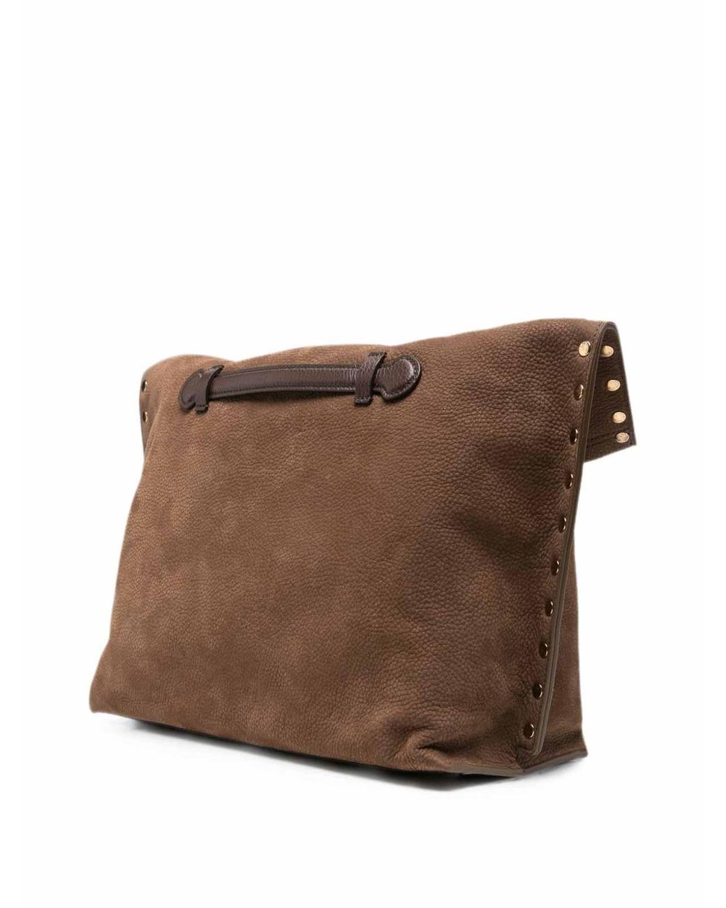 Zanellato Brown Aspasso Medium Nabuck Leather Bag