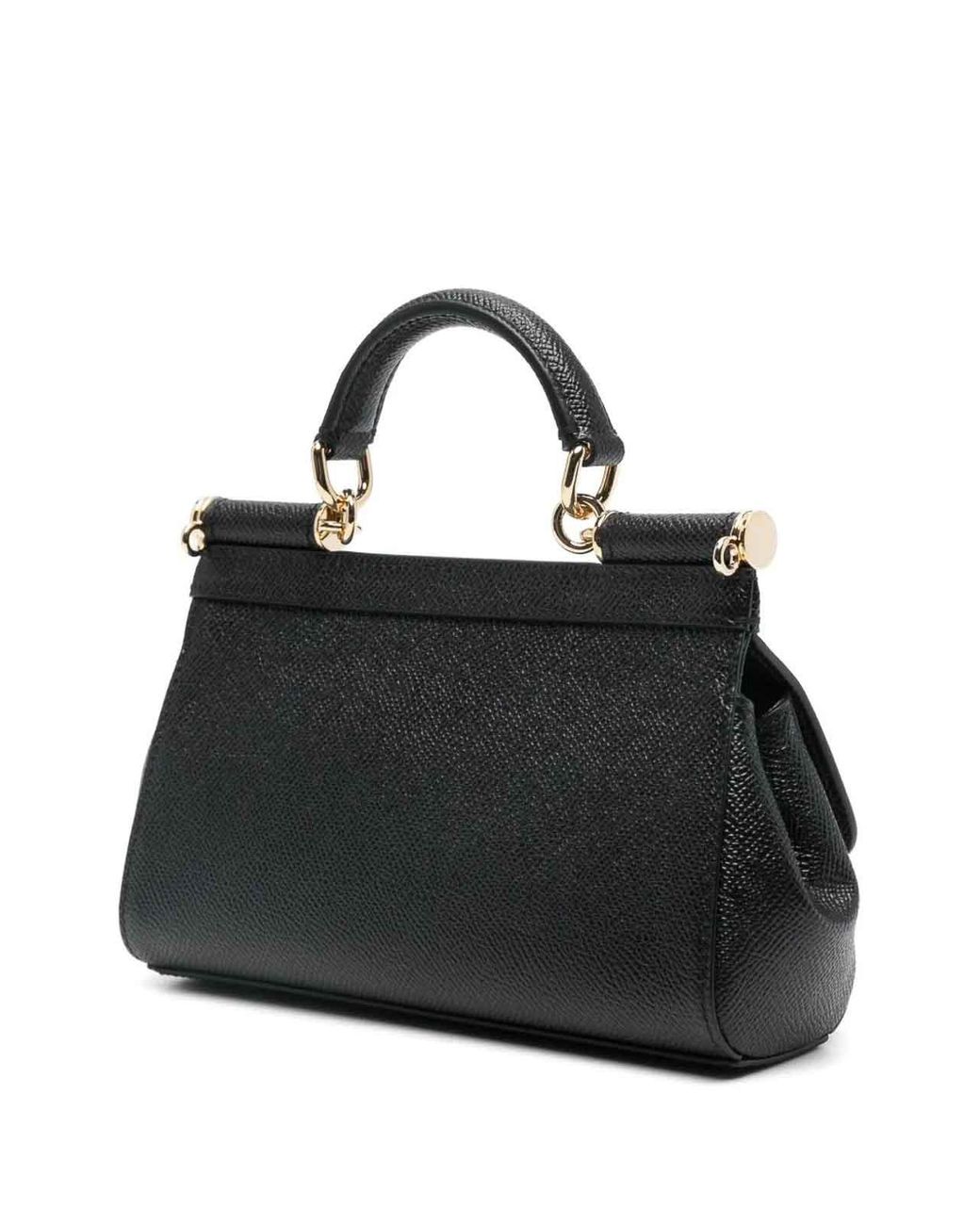 Dolce & Gabbana Black Mini Sicily Print Dauphine