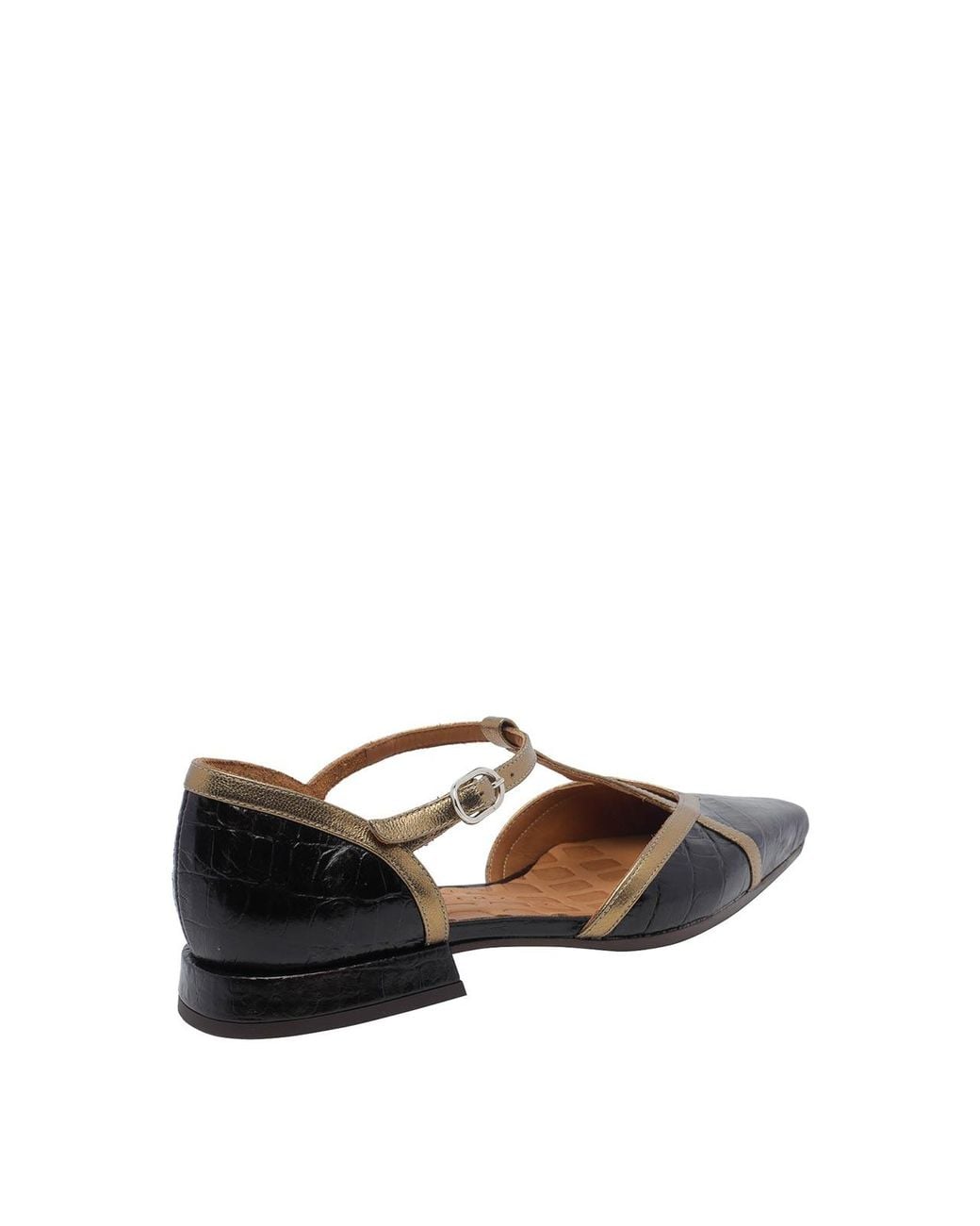 Chie Mihara Brown And Giden Flat