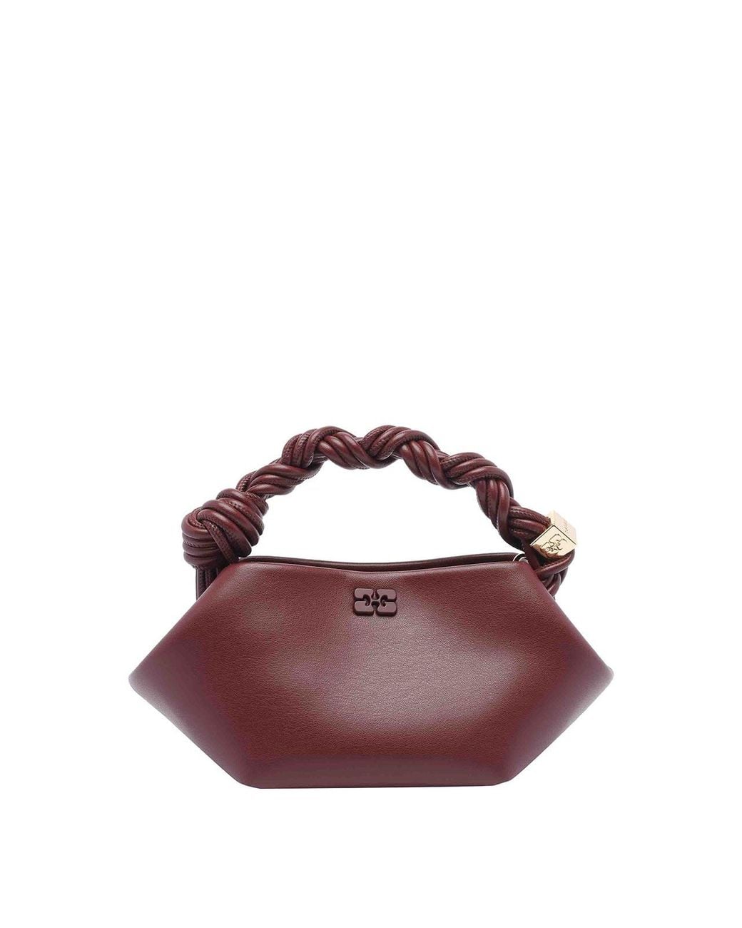 Ganni Purple Bordeaux Mini Bou Handbag