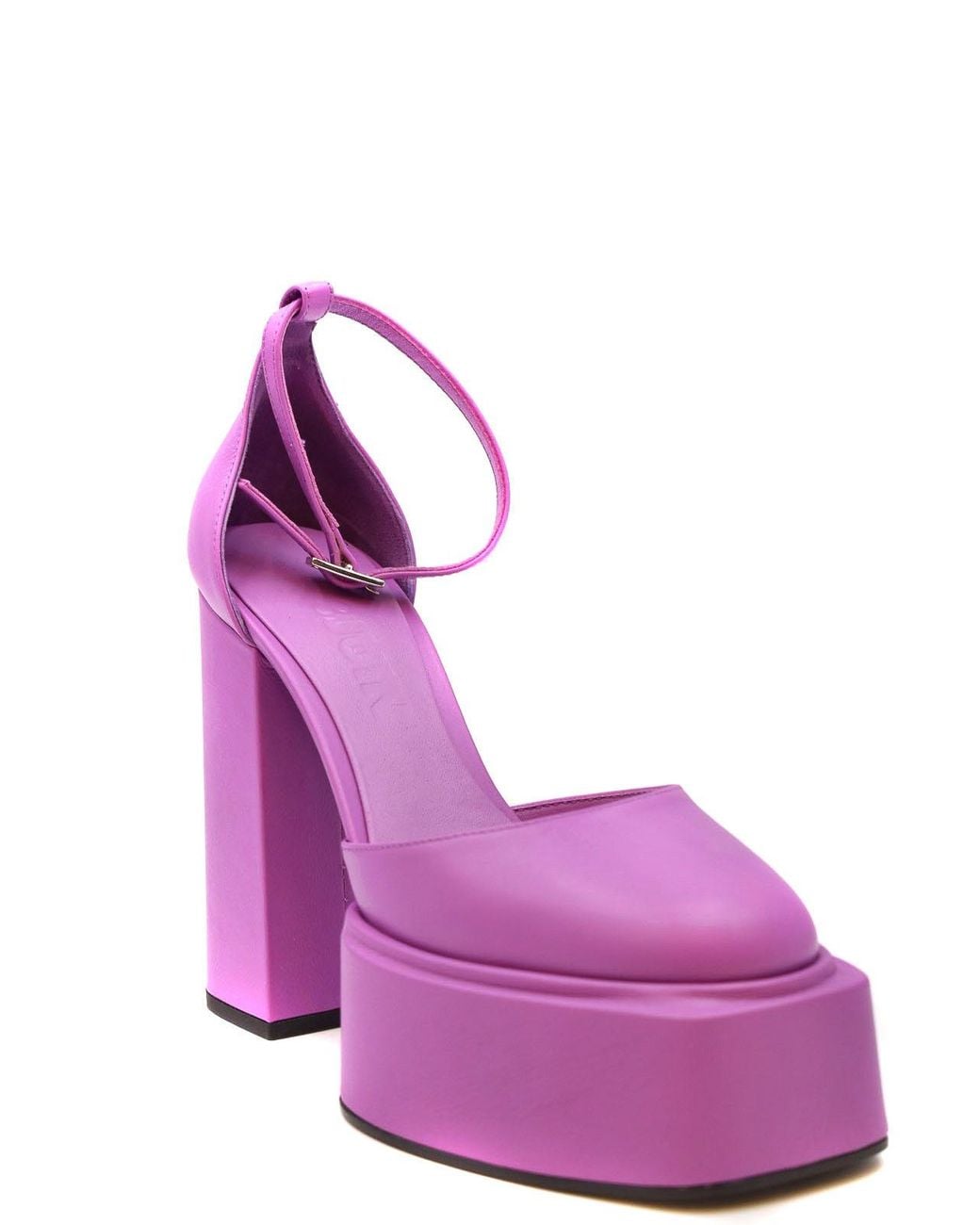 3Juin Purple Leather Pumps