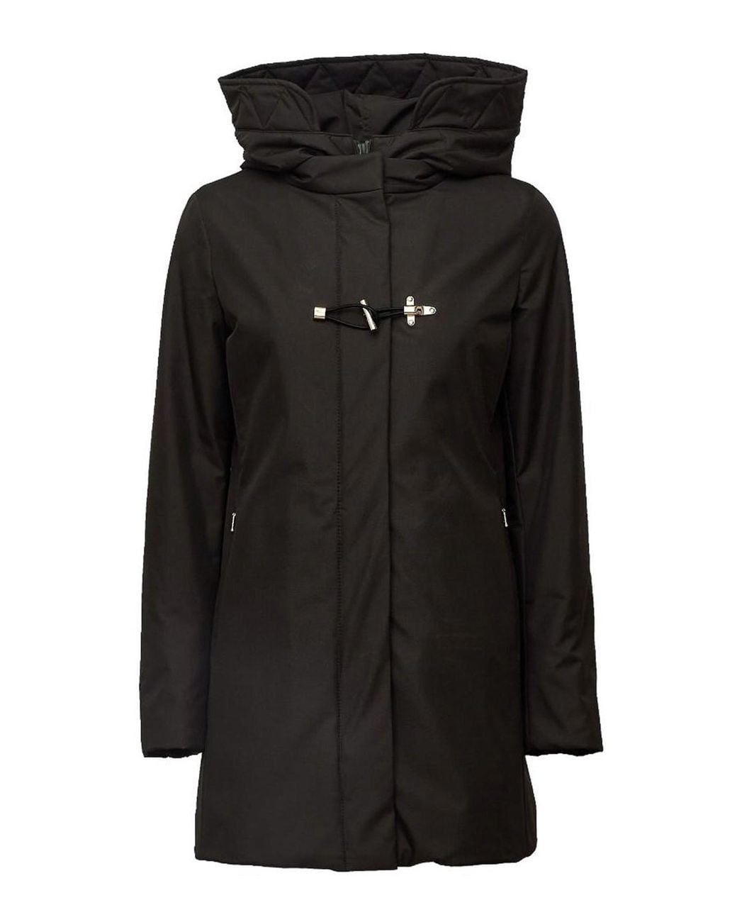 Fay Black Padded Midi Parka