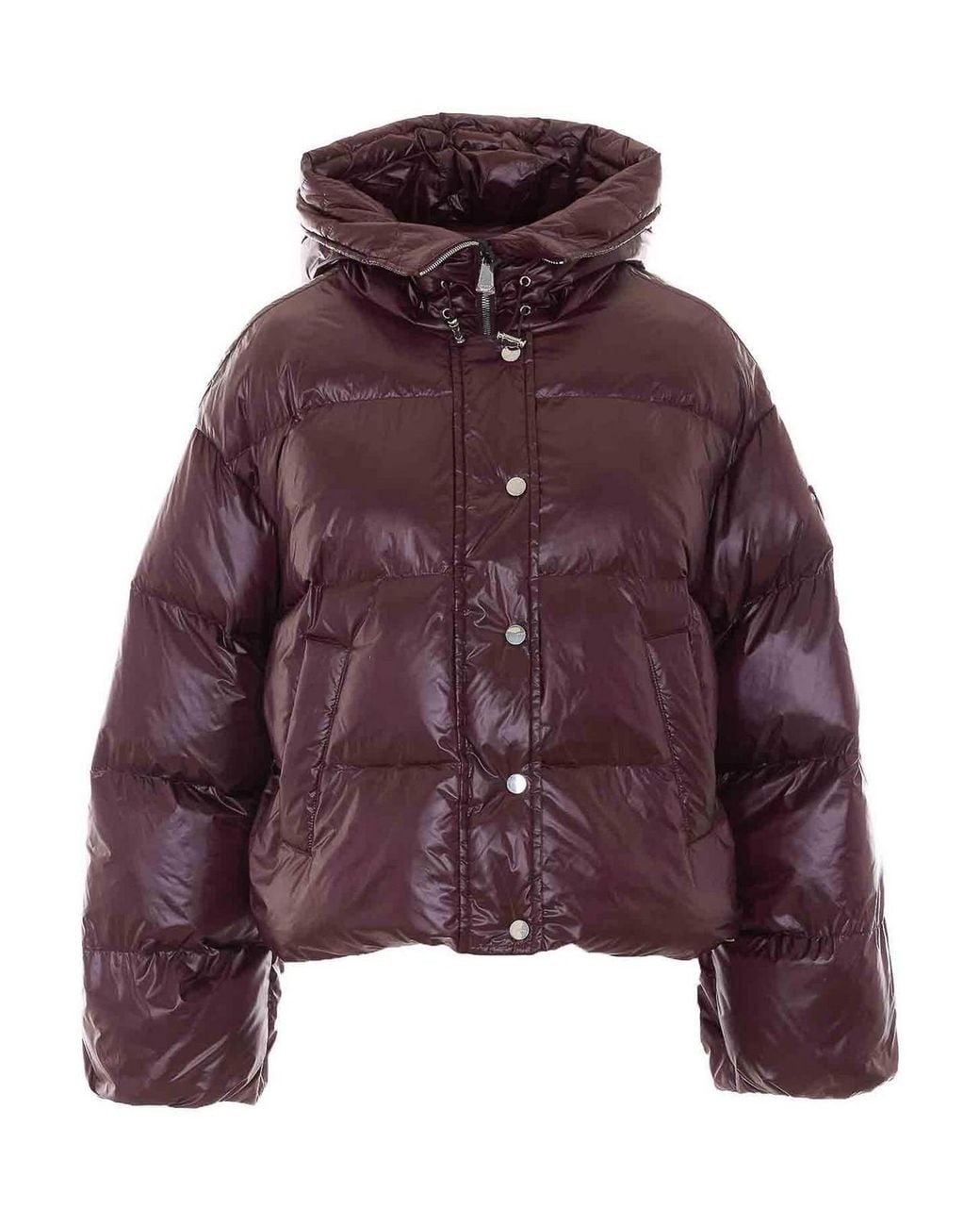Mulberry Purple Bordeaux Impasto Down Jacket