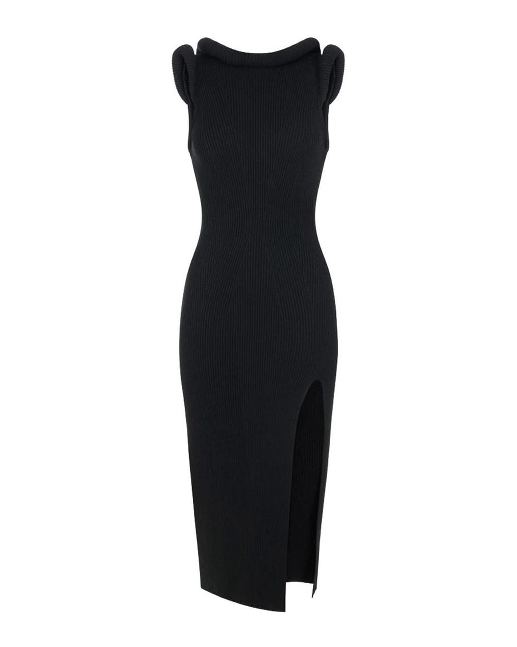 Elisabetta Franchi Black Elegant Maxi Dress