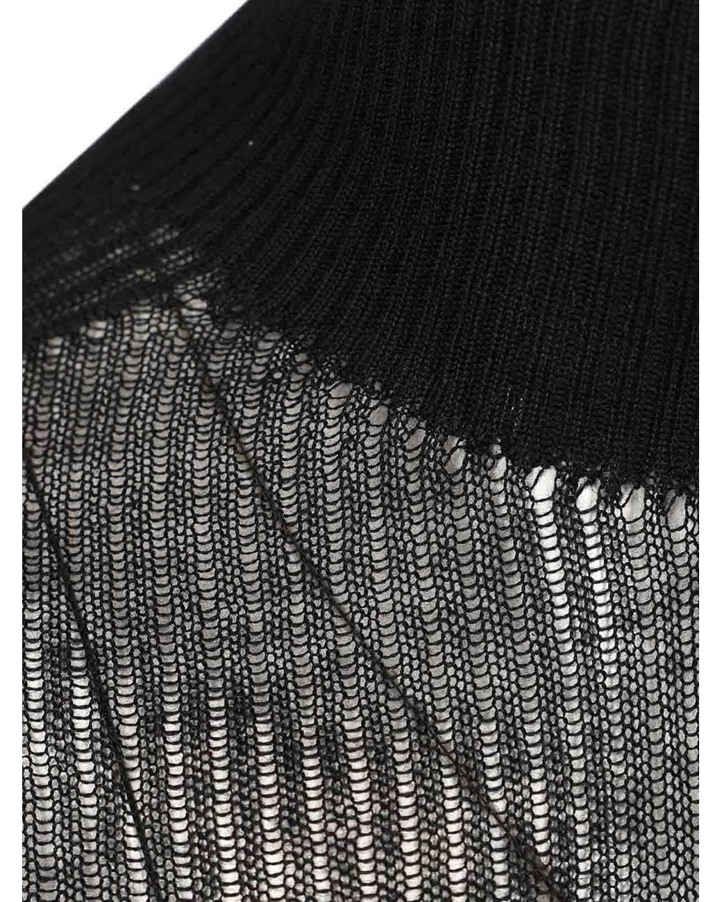 Rick Owens Black Oversized Sweater for men