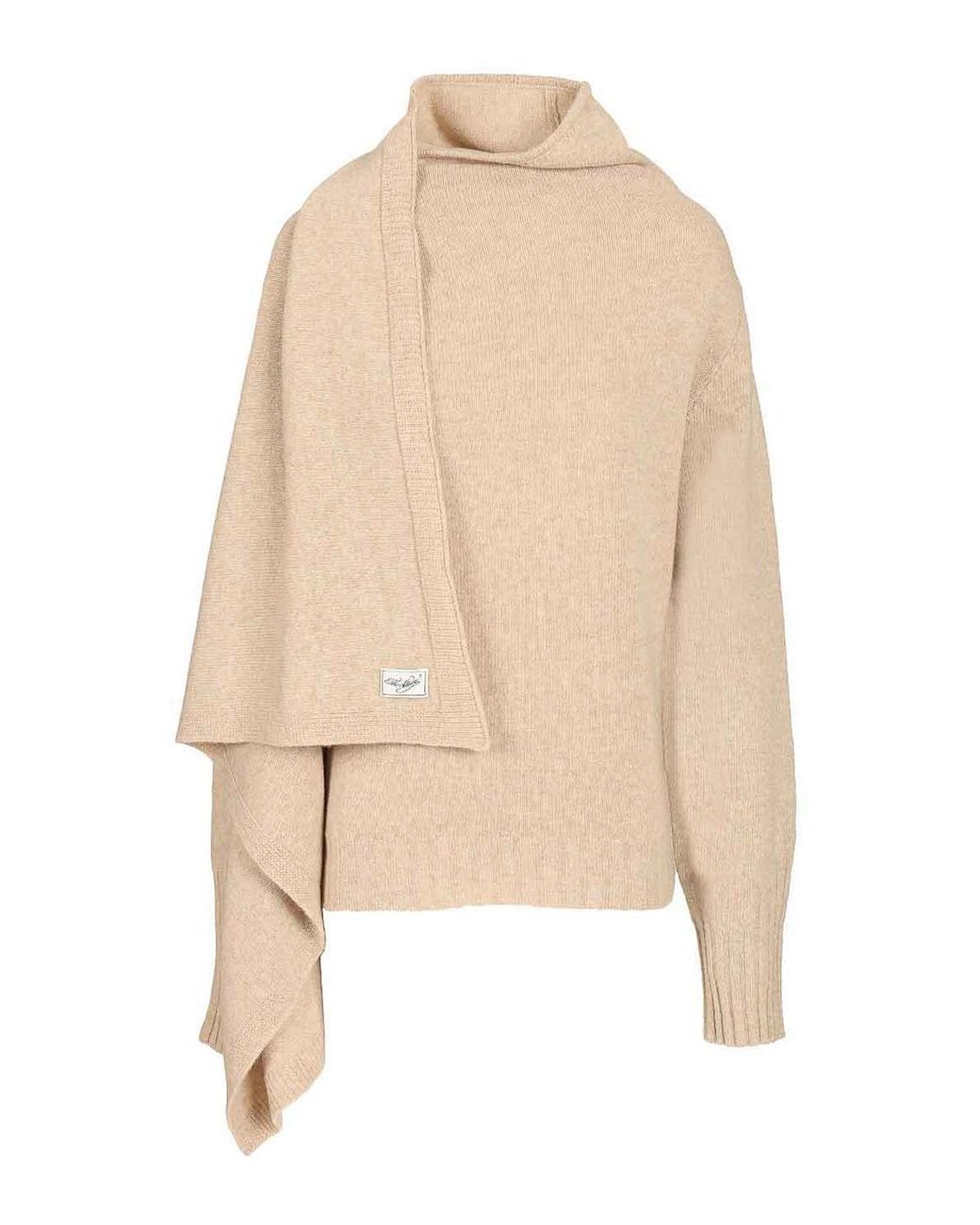 The Attico Natural Sweater With Draped Details