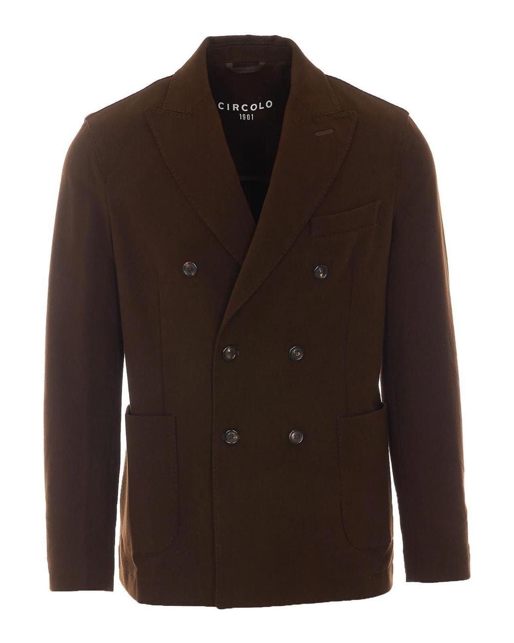 Circolo 1901 Brown Double Breasted Jacket for men