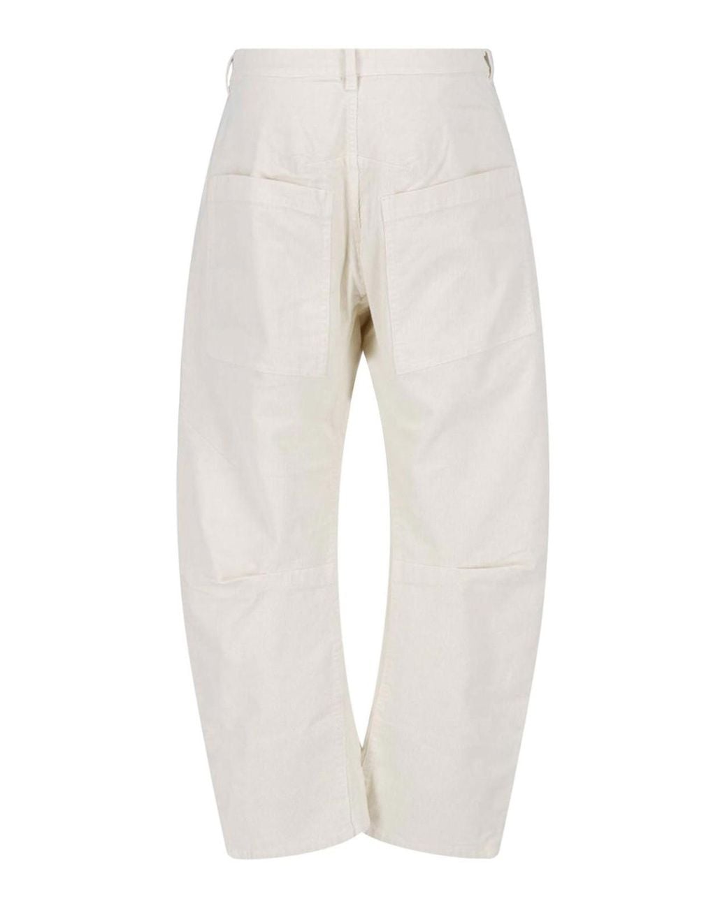 Nili Lotan White Rounded Pants
