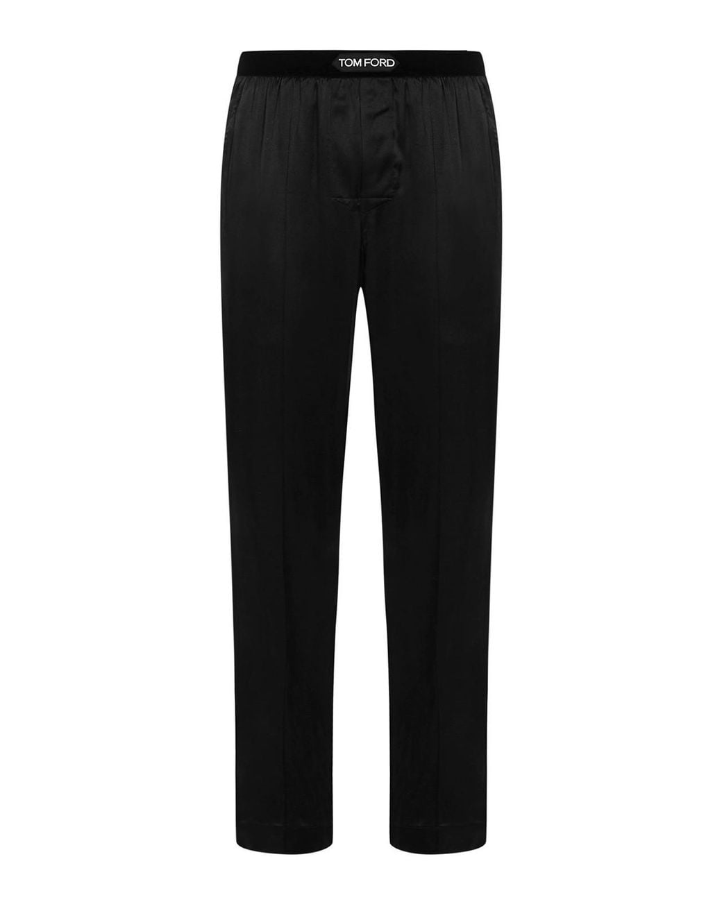 Tom Ford Black Stretch Silk Trousers for men