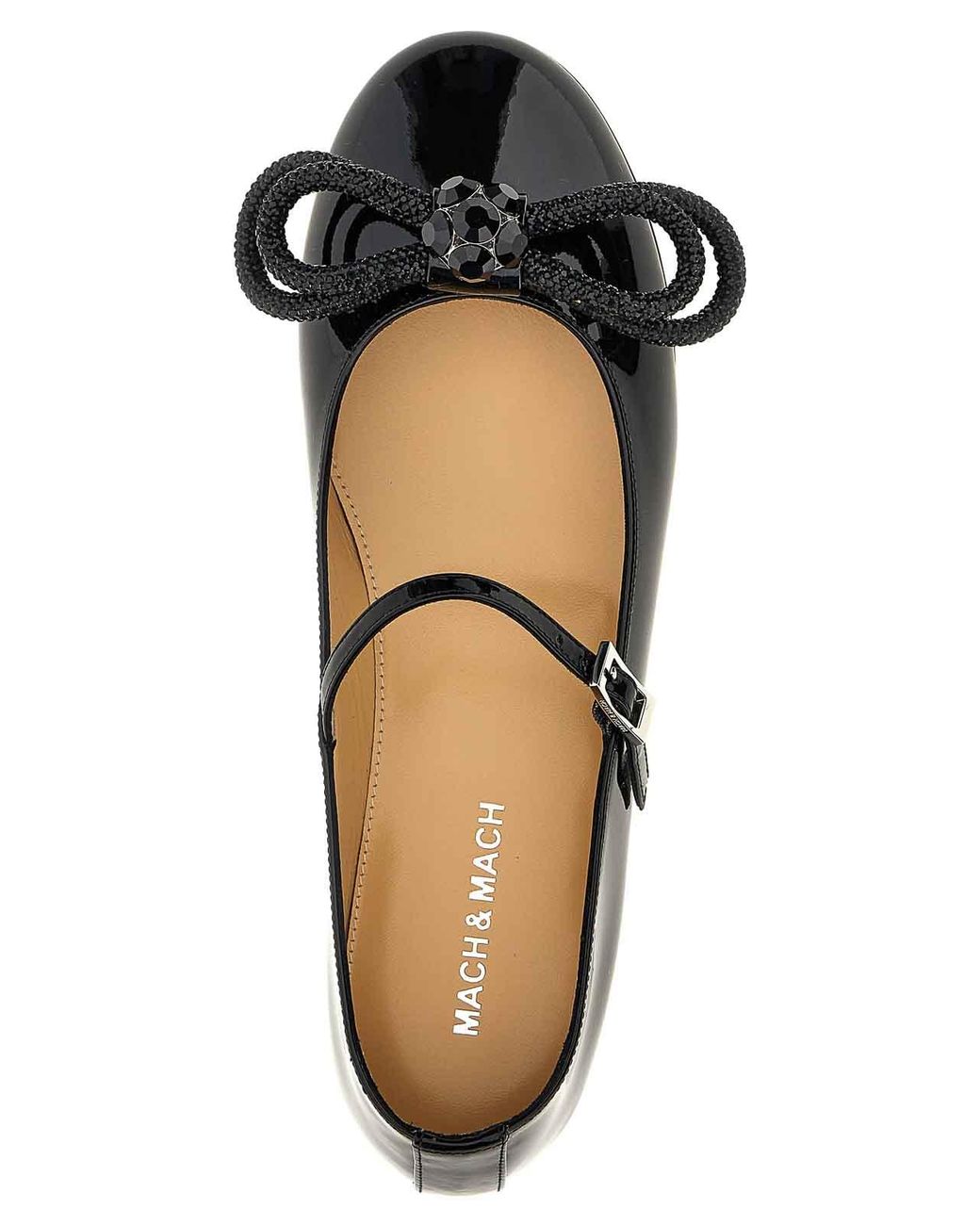 Mach & Mach Black Double Bow Ballet Flats