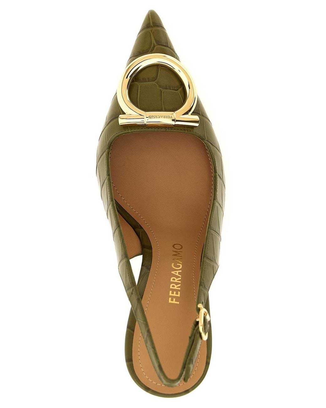 Ferragamo Metallic Slingback