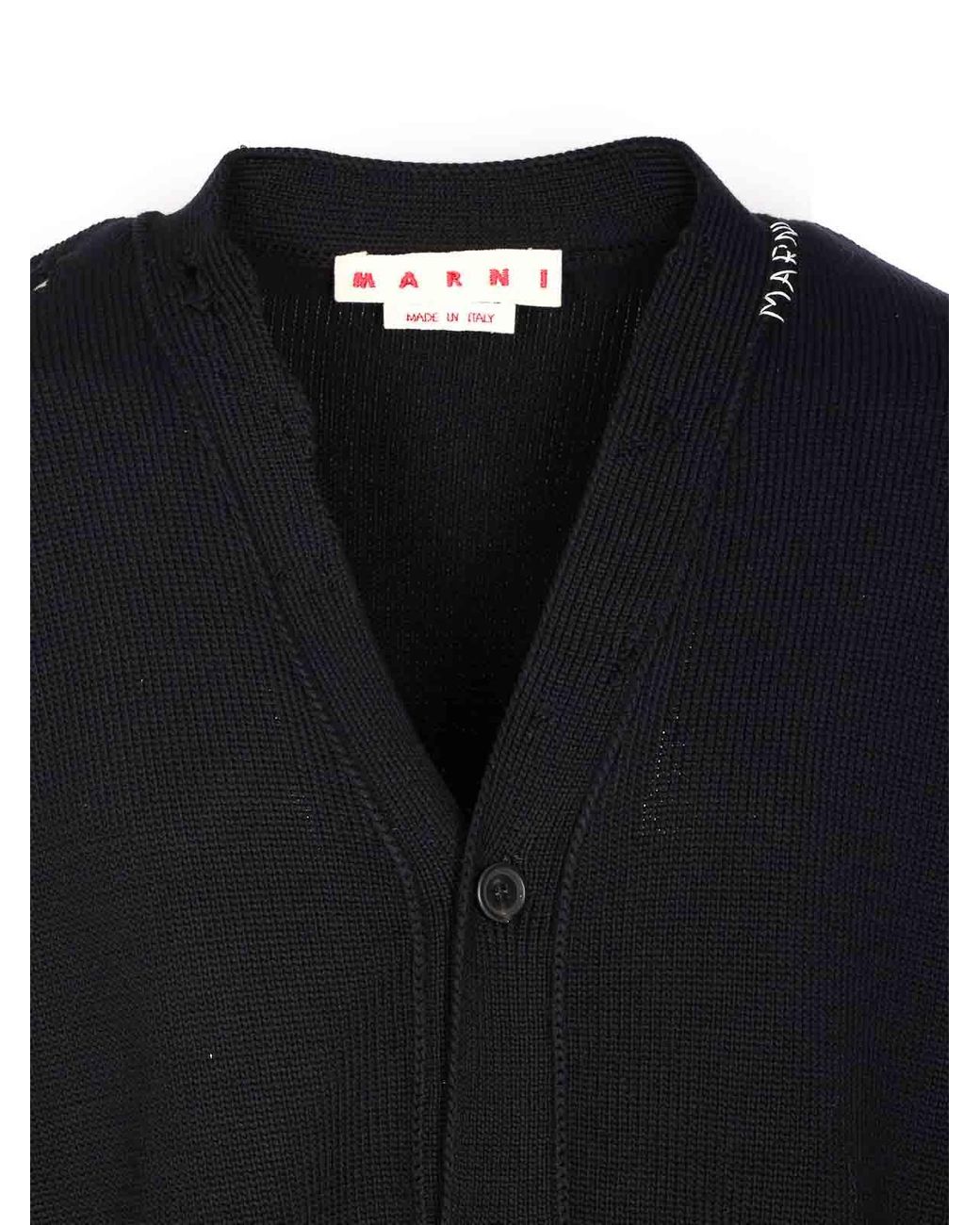 Marni Blue Knitted Cardigan With Buttons Closure for men