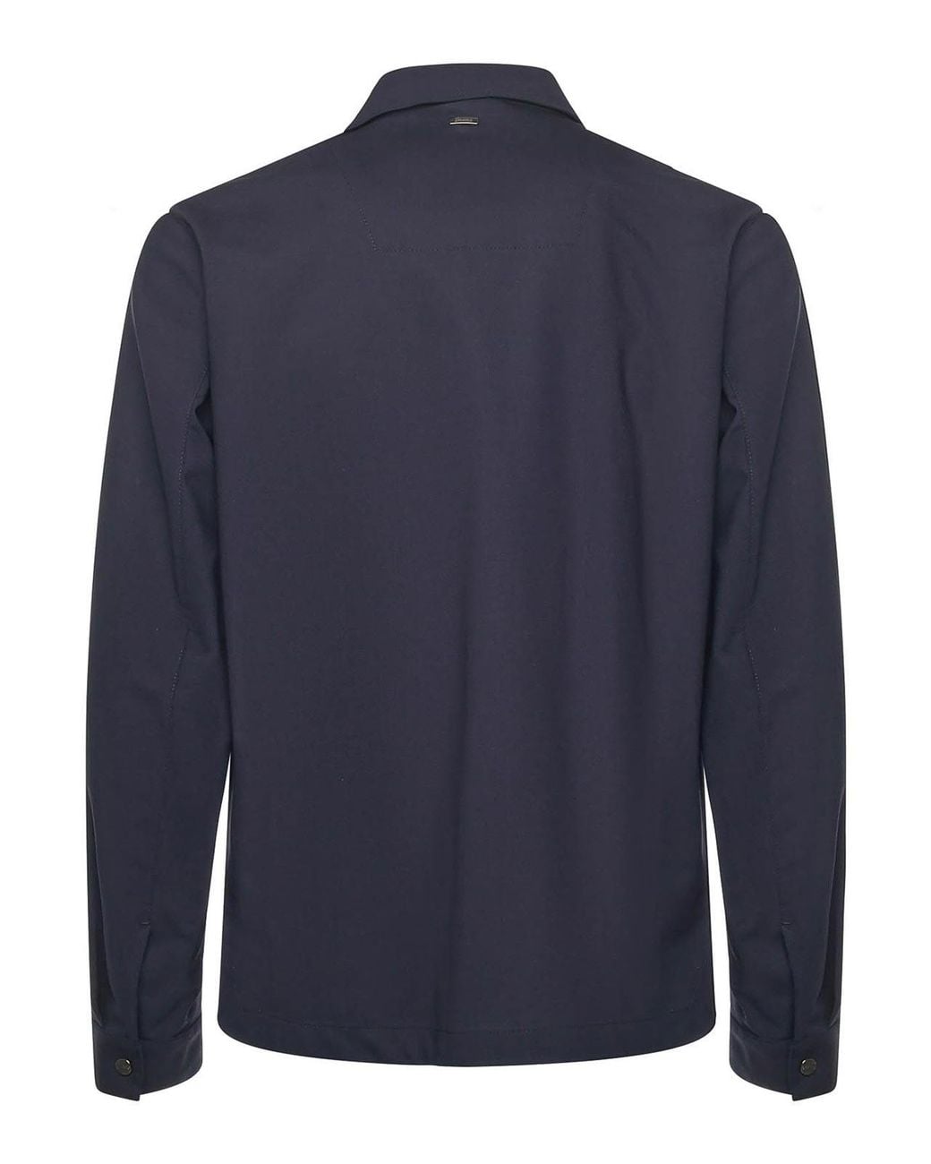 Herno Blue Buttoned Shacket for men