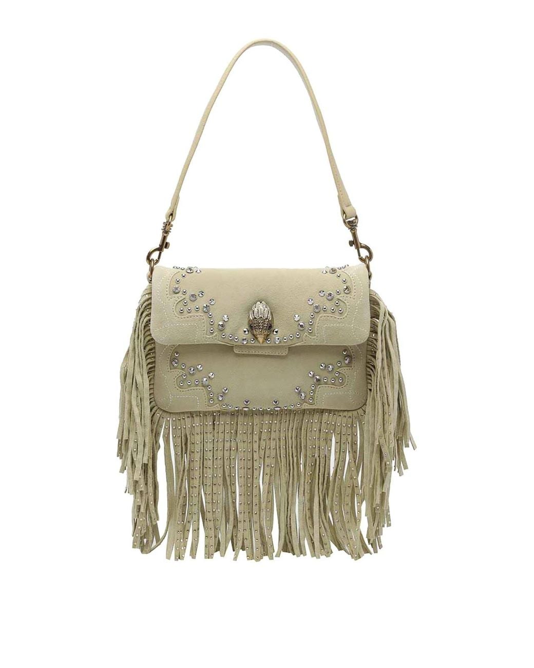 Kurt Geiger Metallic Small Oxford Fringe Shoulder Bag