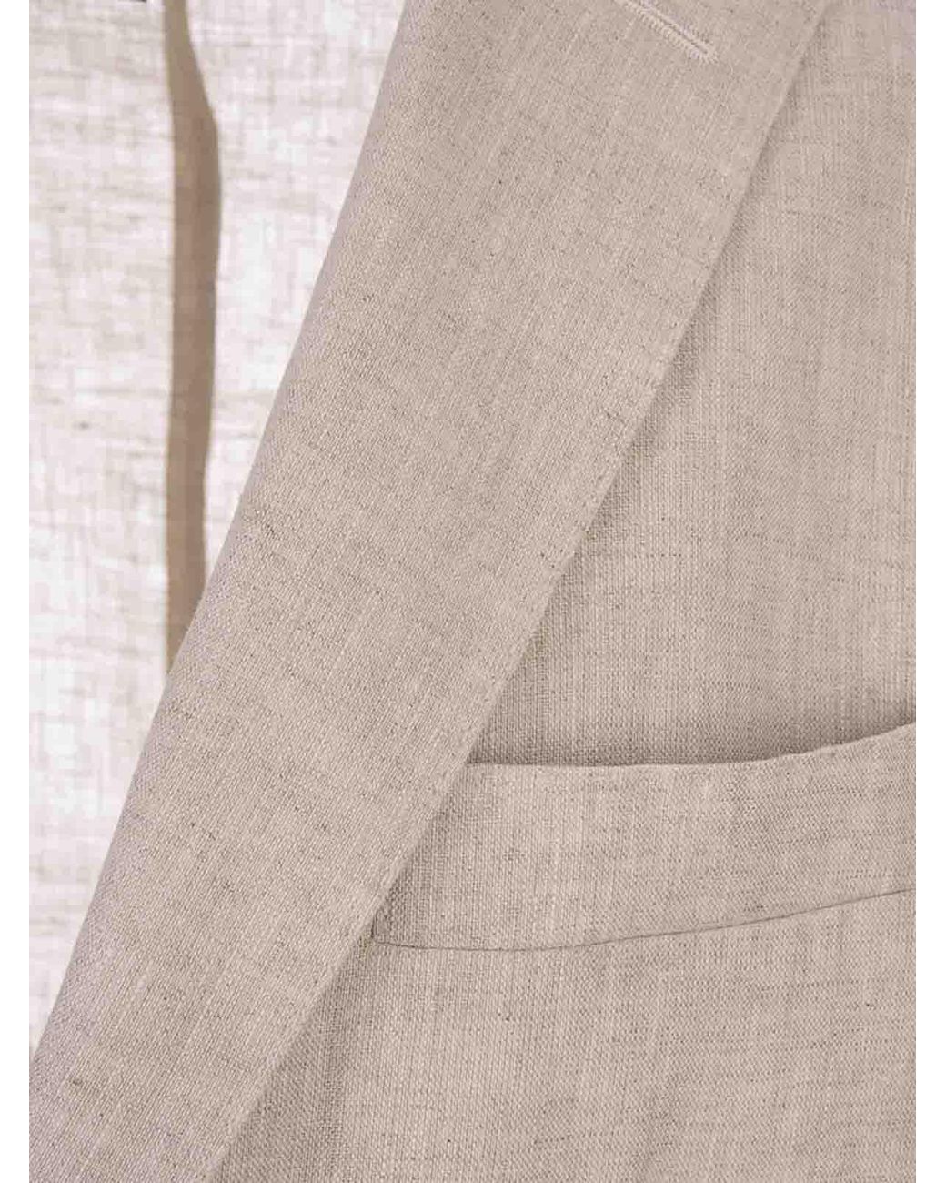 RUSSO CAPRI Natural Linen One-Breasted Blazer for men