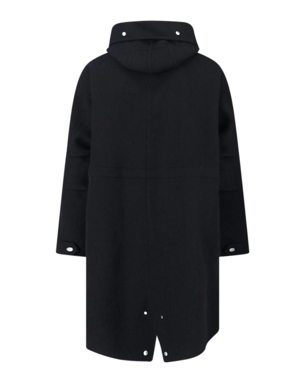 Jil Sander Black Virgin Wool Coat for men