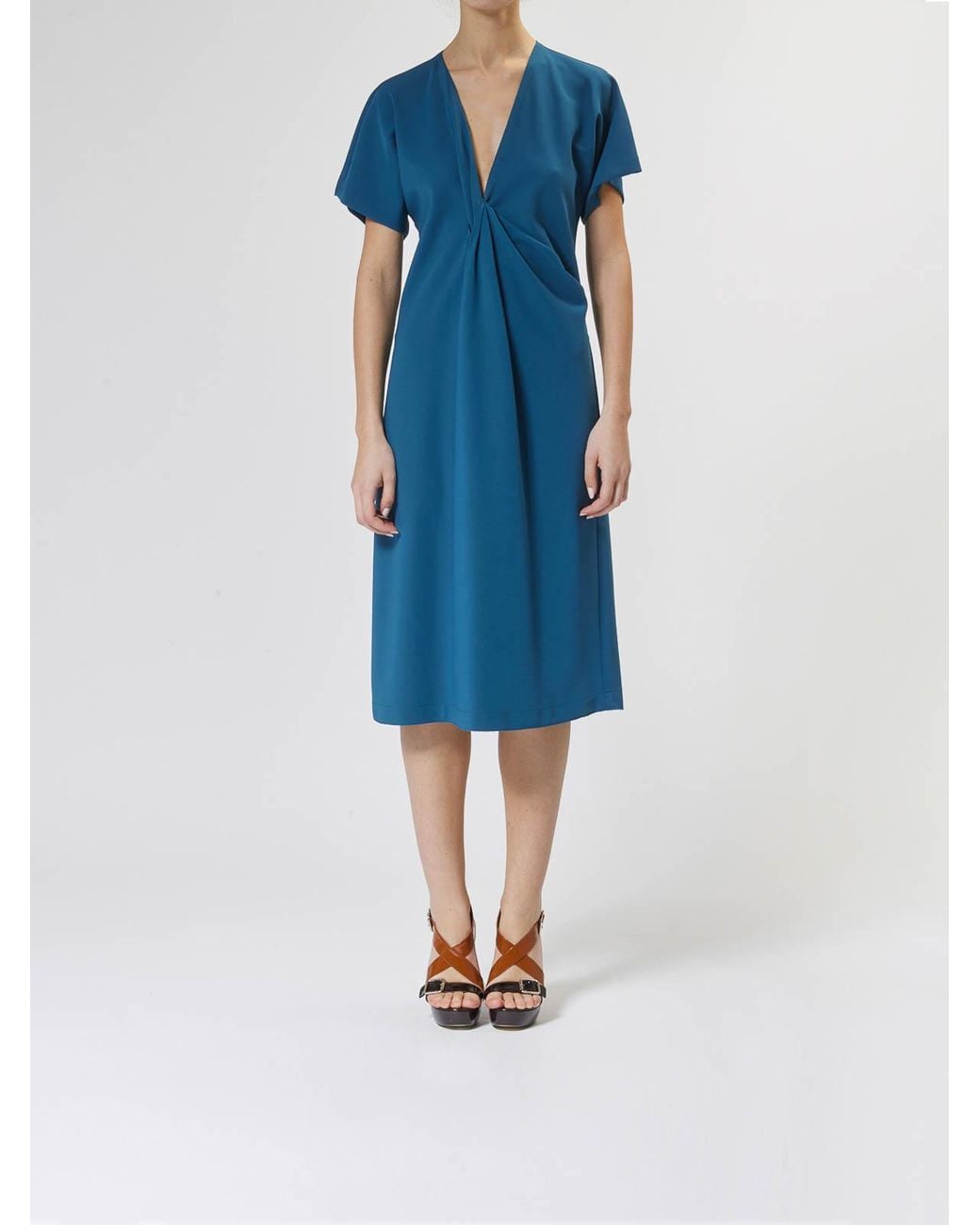 Moschino Blue Half -Sleeve Dress