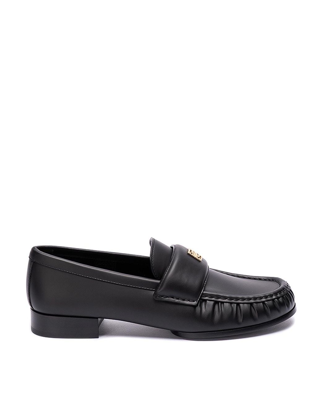 Givenchy Black 4G Leather Loafers