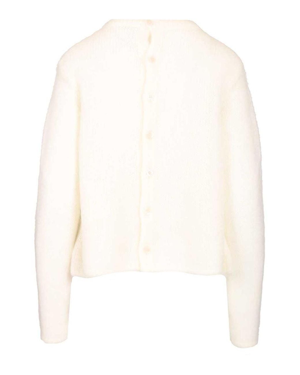 Loewe White Mohair Blend Cardigan