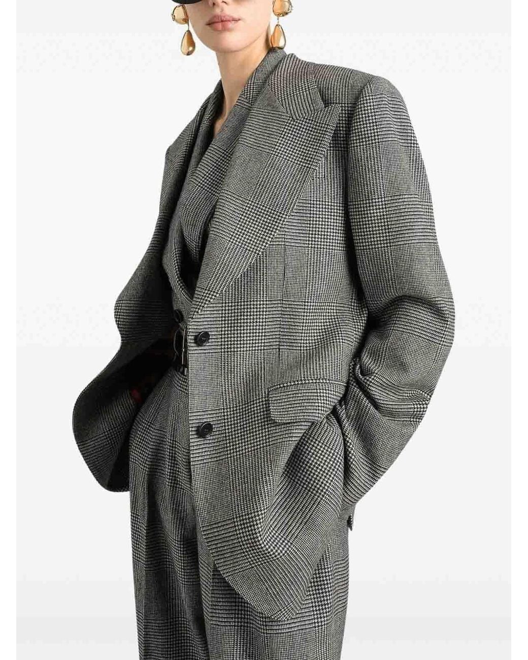 Dolce & Gabbana Gray Prince Of Wales Jacket