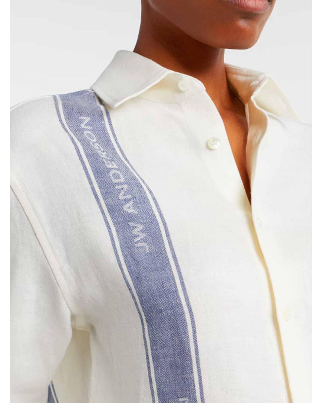 J.W. Anderson White Linen Shirt