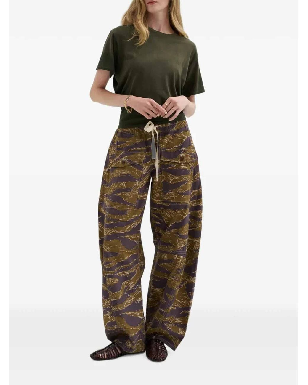 R13 White Camo Reversible Utility Pants
