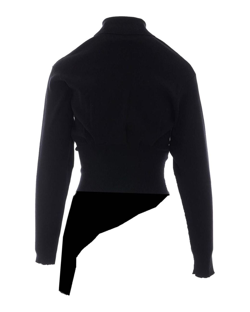 Lanvin Black Draped Sweater