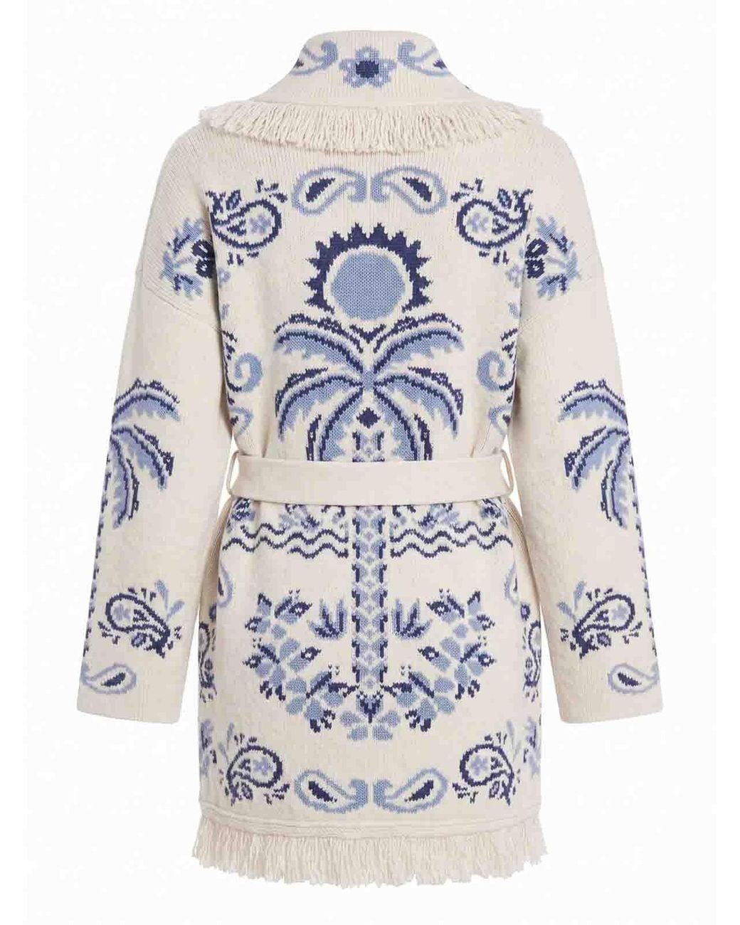 Alanui White 'Island Roots Foulard' Cardigan