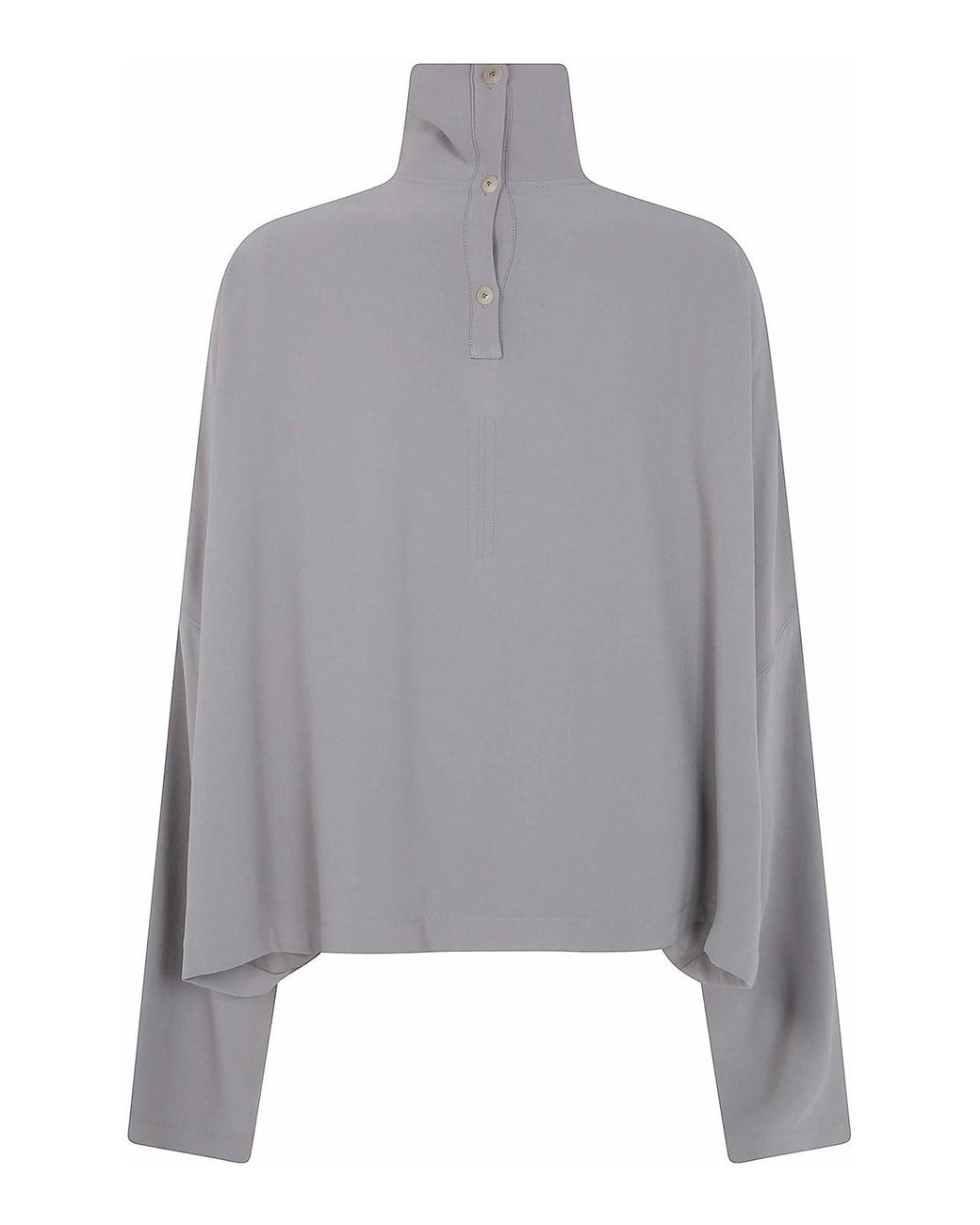 Rick Owens Gray Jumbo Tobard Cropped T-Shirt