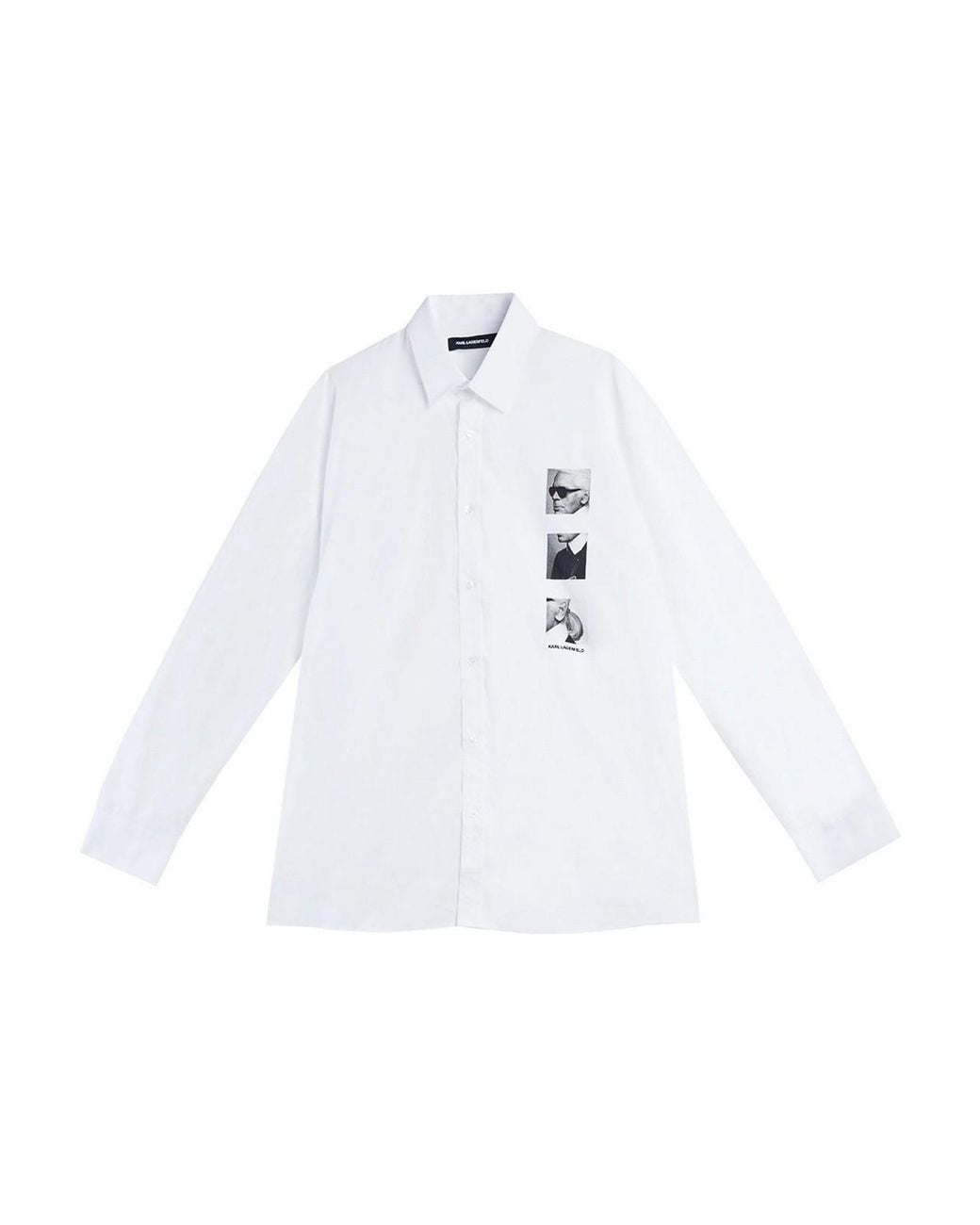 Karl Lagerfeld White Photo Karl Shirt for men