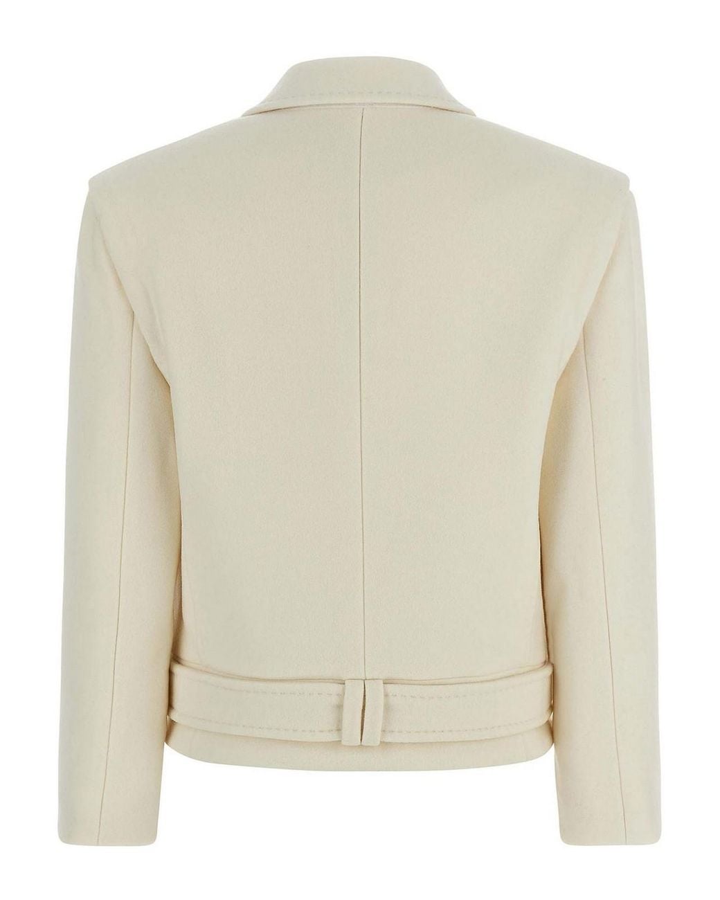 Balmain Natural Double-Breasted Coat