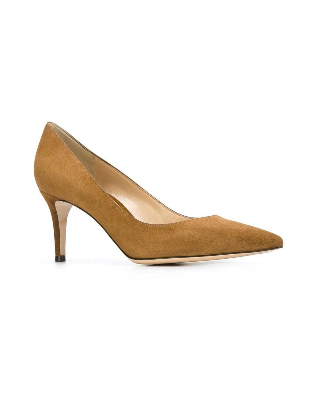 Gianvito Rossi Brown Gianvito Suede Leather Pumps