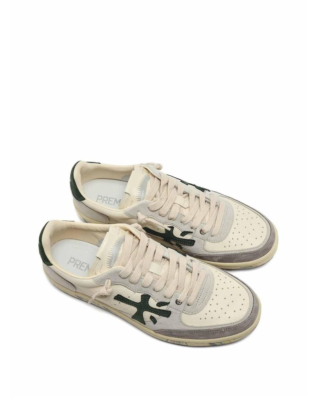 Premiata White Bskt Clay 7623 Sneakers for men