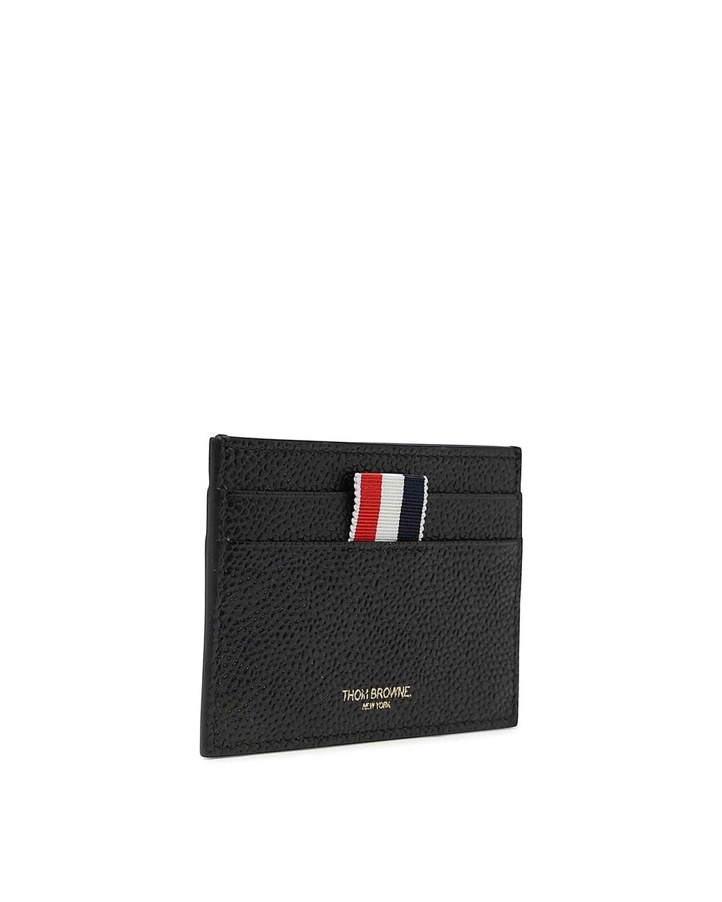 Thom Browne Black Leather Cardholder